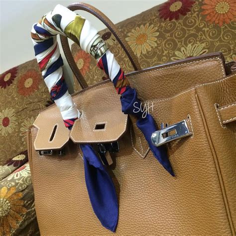 hermes scarf on bag